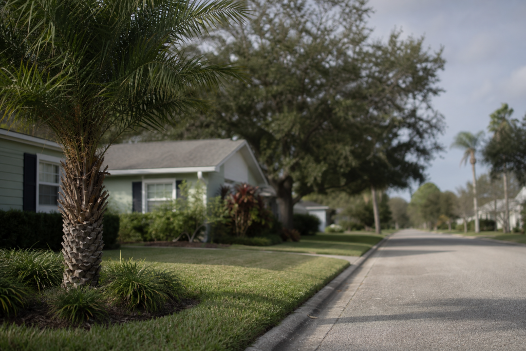Clearwater neighborhood with well-kept homes and quiet residential streets