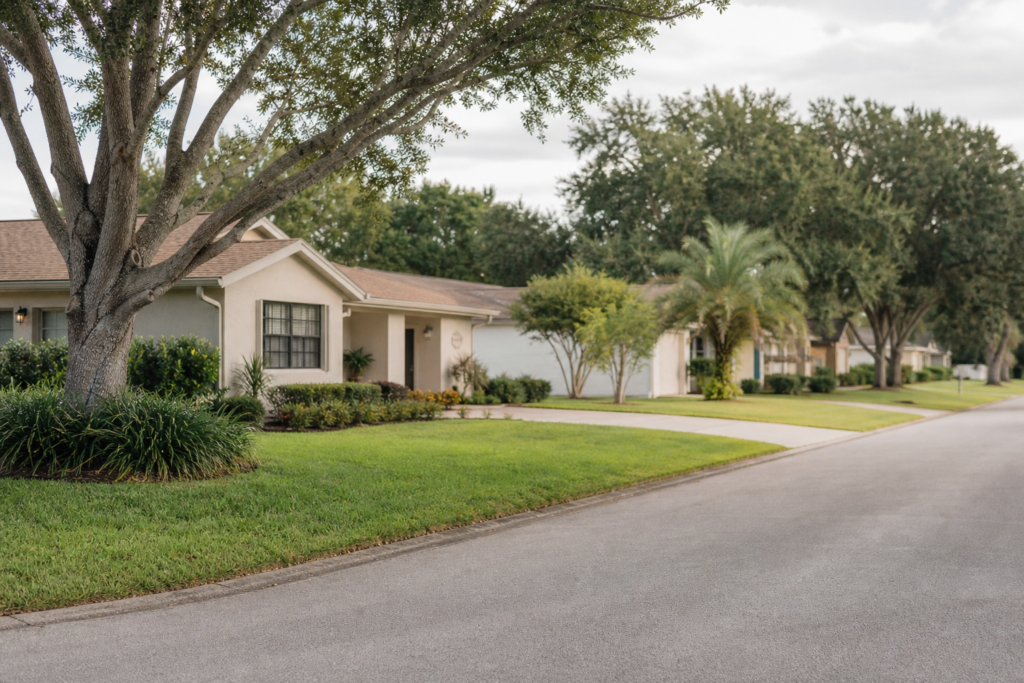 Pinellas Park neighborhood with well-kept homes and quiet residential streets
