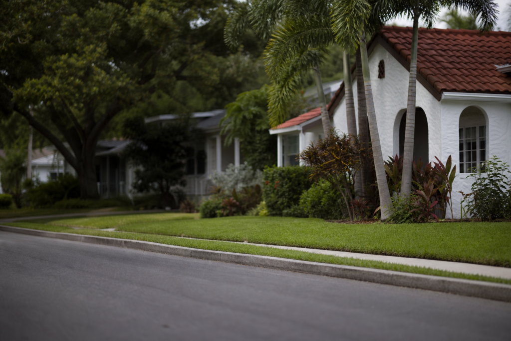 St. Petersburg neighborhood with well-kept homes and quiet residential streets